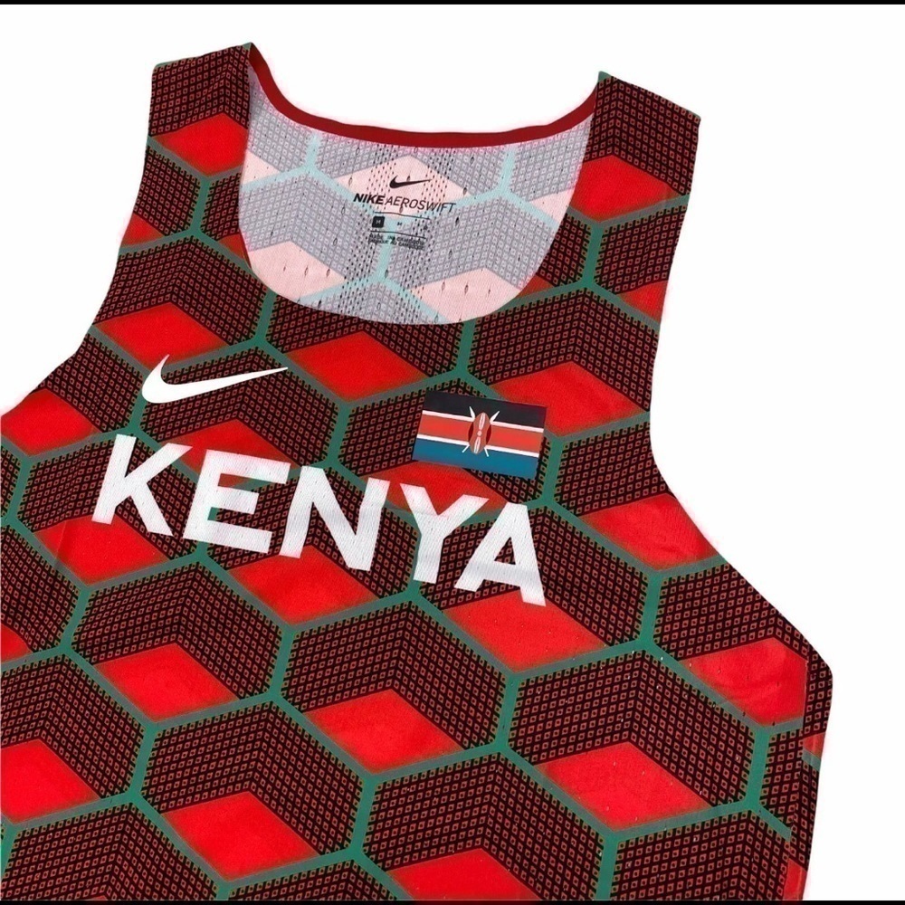 Nike women's Team Kenya Slim Fit Aerowswift Running Tank Singlet CV0371-673 M - Picture 8 of 11